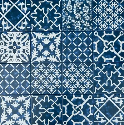 Фото керамическая плитка DeShun Ceramics Mix Art Decor DF201 20x20 Китай