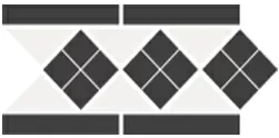 Фото Бордюр Top Cer Border LISBON-1 with 1 strip Stand.(Tr.16 Dots 14 Strips 14) 28х15