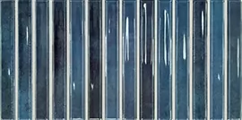 Фото керамическая плитка DNA Tiles 133475 Flash Bars Cobalt 12,5x25