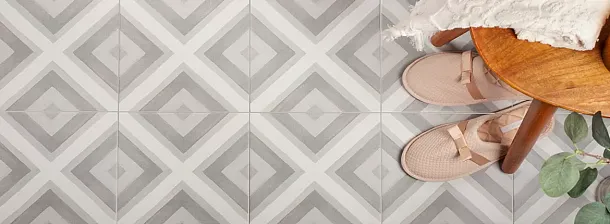 Фото Керамогранит Smile Tile Artisan Blue 19,8x19,8 Индия