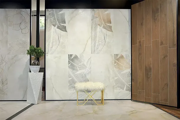 Керамогранит 69072100 Lumiere Decor Metal Leaf 60х120 (УТ-00030893) для гостиной, для ванной, для туалета, для общественных помещений Фото Керамогранит 69072100 Lumiere Decor Metal Leaf 60х120 (УТ-00030893) Италия