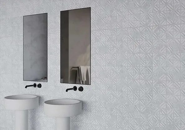 Фото Плитка Ibero R0002788 Ethereal White Rect 30x90 Испания