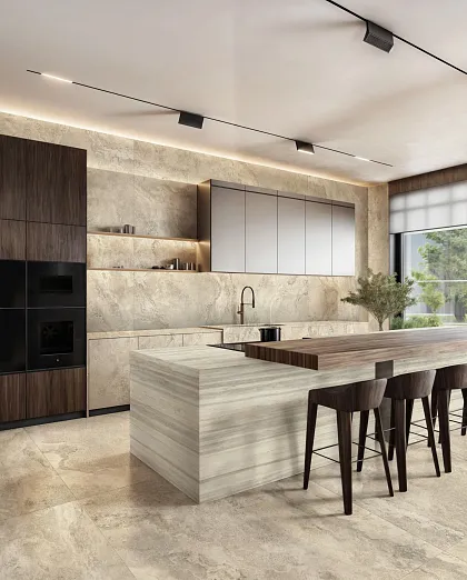 Фото Керамогранит Energie Ker Navona Vein Niveo Matt Rect 60x120 Италия