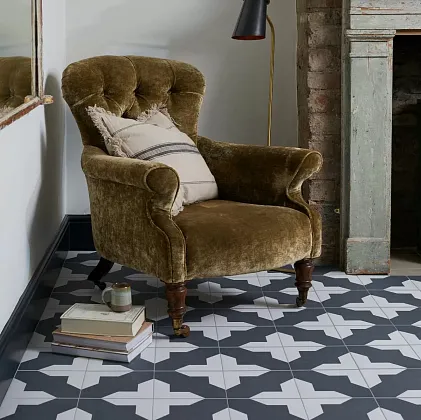 Фото Керамогранит Bm Cross Black Mate 20x20 Испания