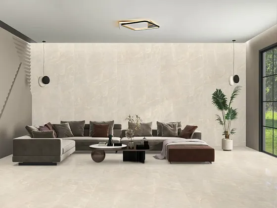 Фото Керамогранит Gravita Iona Crema Lappato Carving 60x120 Индия