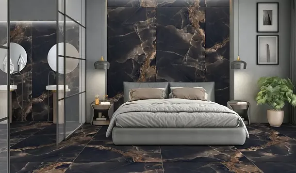 Фото Керамогранит Ennface ENONX3104SP120280 Royal Onyx Grey SP Matt 1200x2800x6 Индия