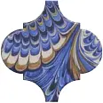 Декор Арабески Венеция синий матовый 6,5x6,5x0,69 (VT\A624\65000)