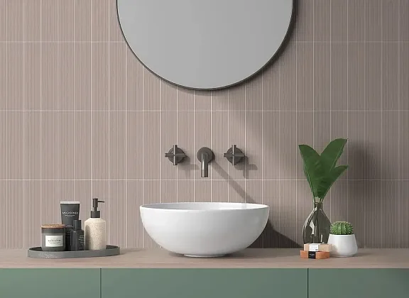 Фото Керамическая Плитка Estudio Ceramico Glenbrook Blanc Canvas Padded 5x20 Испания