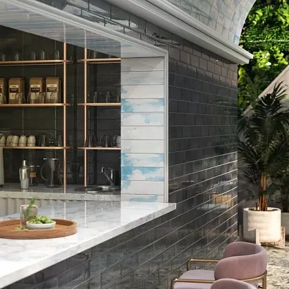 Фото Декор OS\A111\9016 Тракай глянцевый 8.5x28.5 Россия