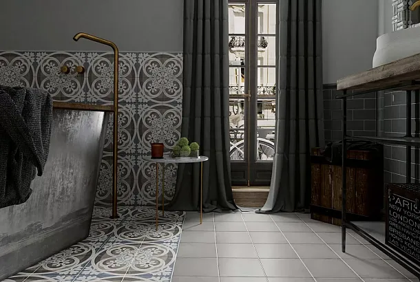Фото Декор Equipe 24411 Art Nouveau Arkade Blue 20x20 Испания