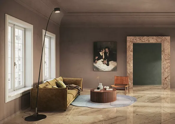 Фото Керамогранит Ragno Marazzi RDF0 Incanto Onice Blu Glossy Rt 60x120 Италия