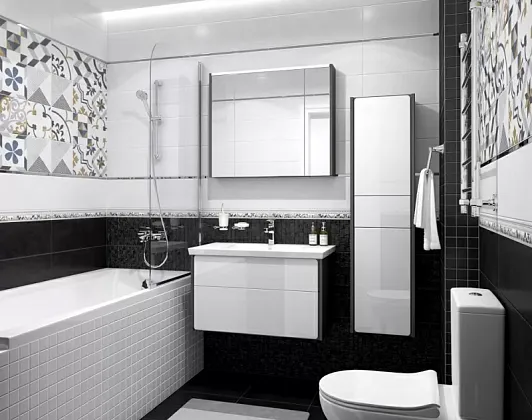 Фото Мозаика MM60060 Декор Alabama мозаичный серый 20х60 Россия