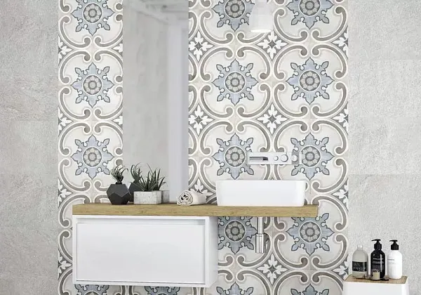 Фото Керамогранит Adobe Basma Decor Ivory Mate 20x20 Испания