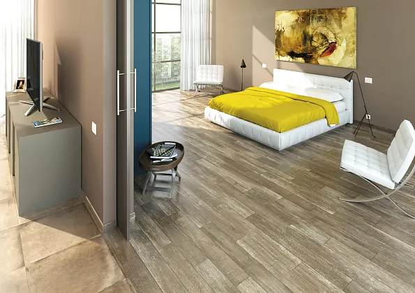 Фото Керамогранит Amarcord Wood Piombo 15x100 Италия