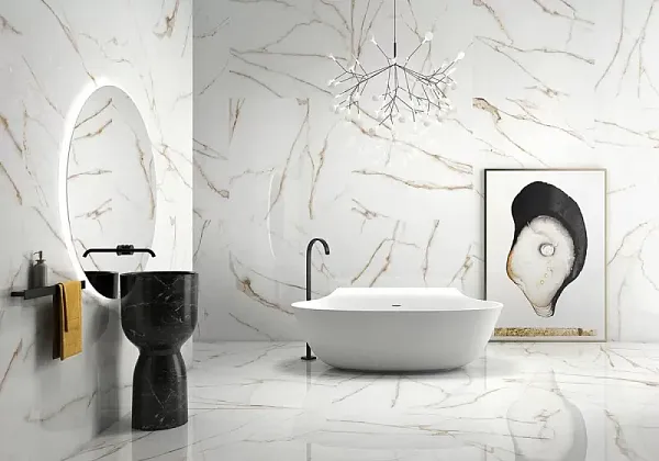 Фото Керамогранит Geotiles Brera Gold Compacglass 30x60 Испания