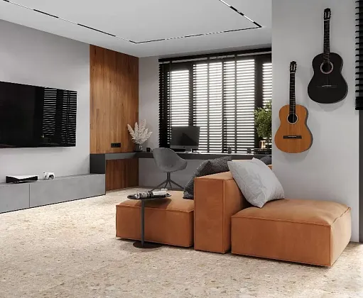 Фото Керамогранит Stony beige бежевый Лаппатированный 80x80 Россия