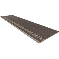 Фото Ступень CA05 Cave Anthracite неполированный с насечками 30x120