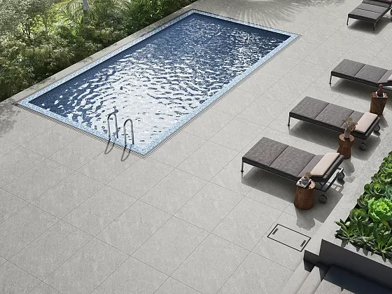 Фото Керамогранит Landgrace Outdoor Bodo Beige R11 20mm 60х120 Индия