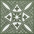 Декор Бахия 2 зелёный глянцевый 9,8x9,8x0,7 (KMD3STA019GN)