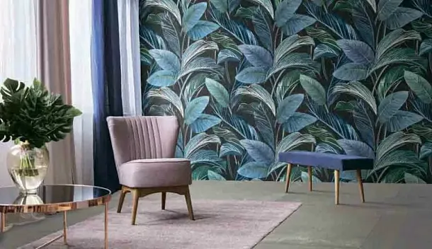 Фото Керамогранит Wall07 Showall White Leaf (set 2 pz) 120x120 Италия