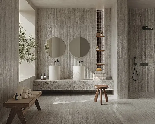 Фото Керамическая плитка FAP Ceramiche fTPX Materia Classica Beige RT 50x120 Италия