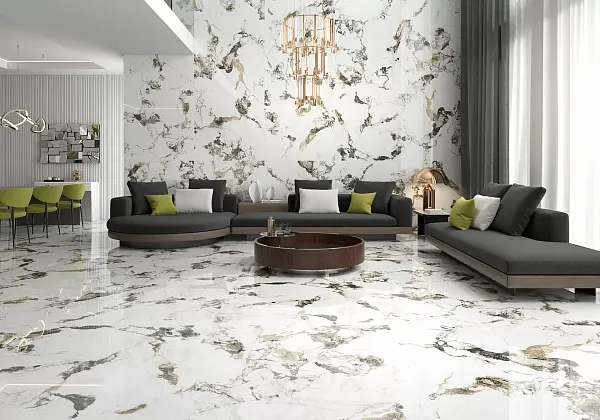 Фото Керамогранит Geotiles Oyama Leviglass Ambar 120x120 Испания