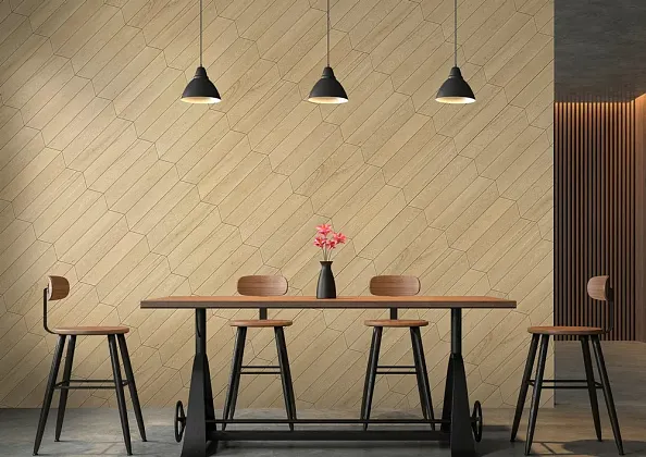Фото Керамогранит Ennface ENWD6031SR845 Oakland Greige Matt Relief 80x450x8 Индия