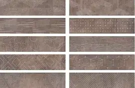 Фото Керамогранит 1047176 DOCKLANDS FREEPORT BROWNWALL (10 soggettu mix) 8,6x35