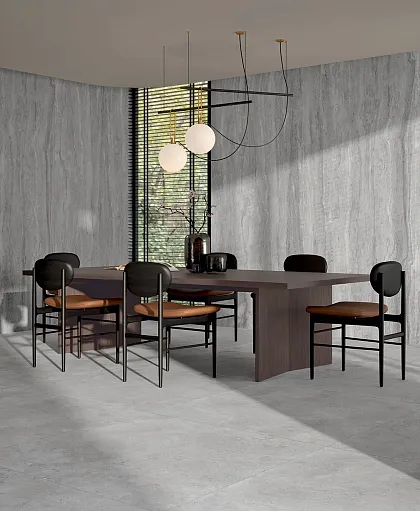 Фото Керамогранит Fondovalle ROT263 Royal Travertino Bianco Vein Real Matt 120x278 Италия