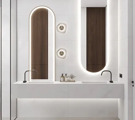 Фото Керамогранит Laparet Lp6012G0541R Bernini Bianco Белый Глянцевые Чернила 59,5Х119,1 Россия