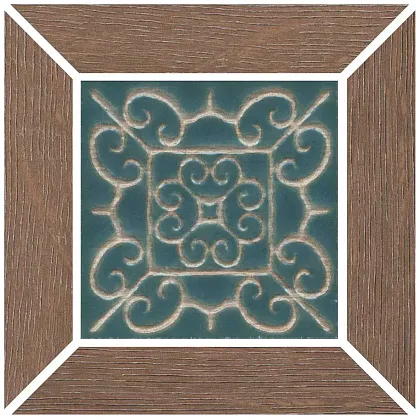 Фото Kerama Marazzi Декор Тровазо наборный коричневый матовый 13x13x0,9 (ID156) Россия
