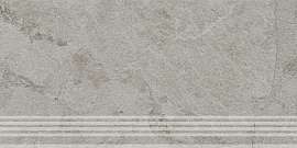 Фото Ступень Kerama Marazzi Сплит серый матовый обрезной 30x60x0,8 (KM6060G1241R8GRF)