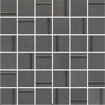 Фото Декор Гварди 1 мозаичный антрацит матовый обрезной 30x30x0,9 из 36 частей 4,8х4,8 (MM13132) Россия