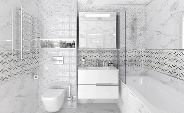 Фото Декор Lord Tact белый 20х60 Россия