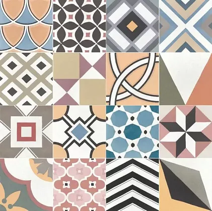 Фото Керамогранит Equipe 22104 Caprice Patchwork Colours 20x20 Испания
