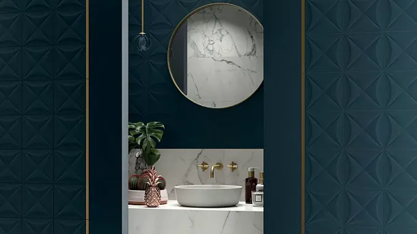 Фото Керамогранит E067 4D Nature Deep Blue 20х20 Италия