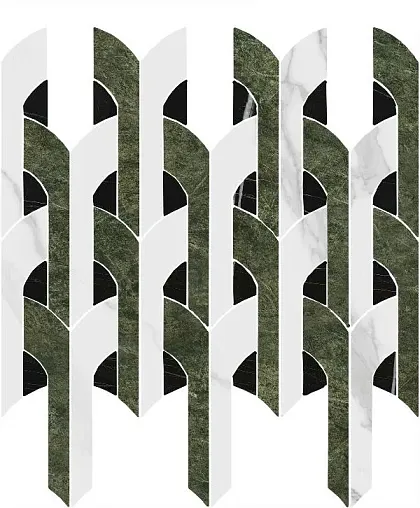 Фото Декор ID148 Риальто Нобиле 2 наборный лаппатированный 34,5x30 Россия