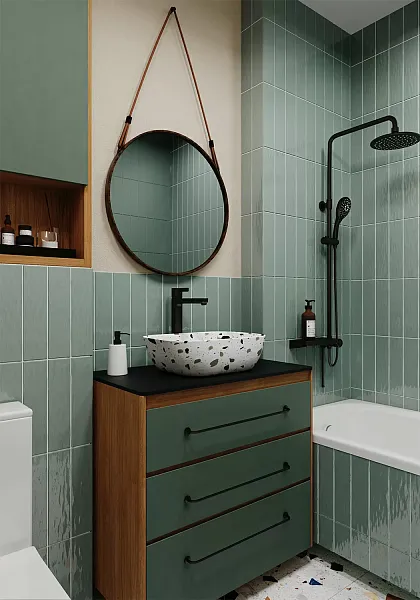 Фото Плитка Smile Tile Liguria White 7.5x30 Индия
