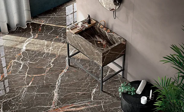 Фото Керамогранит Fondovalle INF2895 Infinito 2.0 Onyx Ice Crystal Polished 120x278 Италия