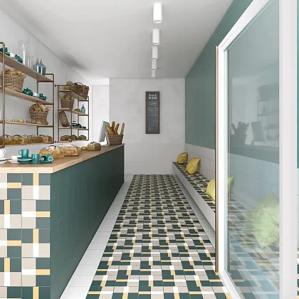 Фото Керамогранит Equipe 27695 Bauhome Karo Warm 20x20 Испания