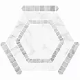 Керамогранит Monopole Ibiza White 22x25