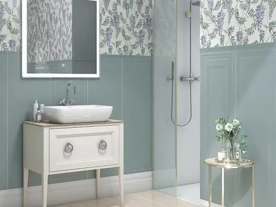 Фото Плитка 14000R Монфорте белый блестящий обрезной 40x120 Россия