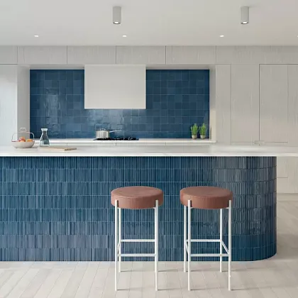 Фото керамическая плитка DNA Tiles 133474 Flash Bars Light Blue 12,5x25 Испания
