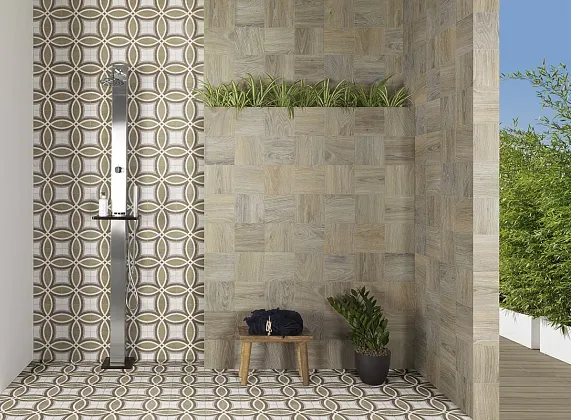 Фото Керамогранит Mainzu Patchwood Bianco 20x20 Испания