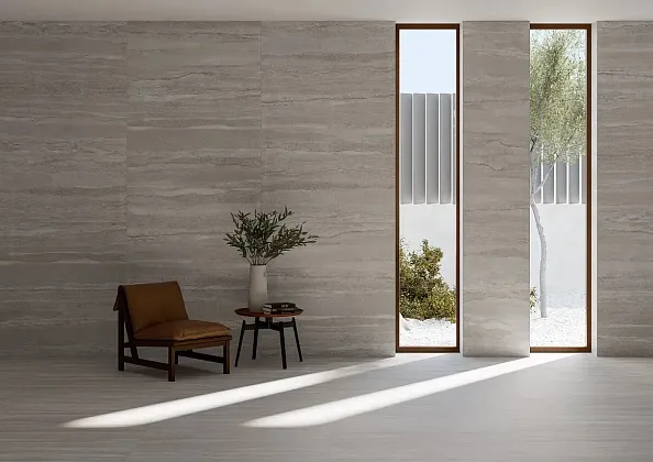 Фото Плитка Ibero R0002622 Strata Concept Beige Rect 30x90 Испания