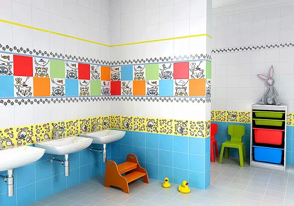 Фото Плитка 5057N Калейдоскоп блестящий оранжевый 20x20 Россия