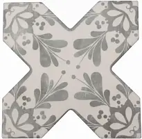 Фото Керамогранит Becolors Cross Dec. Stencil Grey 13.25х13.25