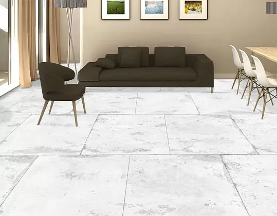 Керамогранит Stardust Bianco Sugar 60x60 для гостиной, для ванной, для туалета, для прихожей, на теплый пол Фото Керамогранит Stardust Bianco Sugar 60x60 Индия