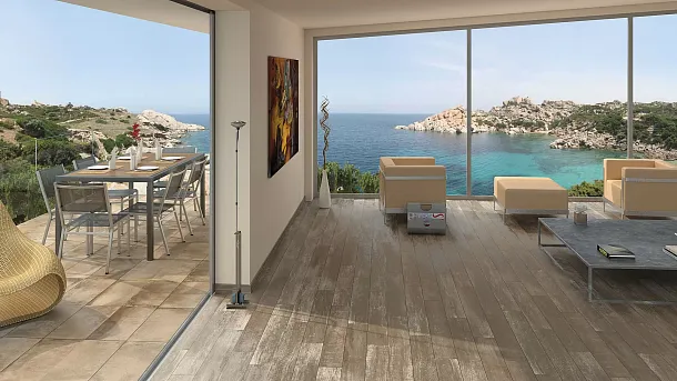 Фото Керамогранит Amarcord Wood Piombo 15x100 Италия