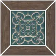 Kerama Marazzi Декор Тровазо наборный коричневый тёмный матовый 13x13x0,9 (ID154)